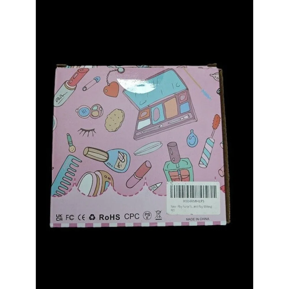 Kids Play Purse Girls Pink Glitter Letter A Bow Toy Handbag NEW Sealed